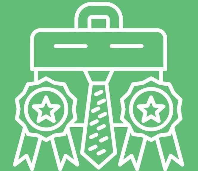 work-experience-line-circle-background-icon-vector